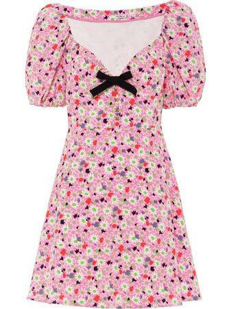 Shop pink Miu Miu printed marocain dress with Express Delivery - Farfetch