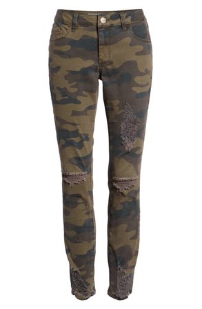 Tinsel Ripped Camouflage Skinny Jeans | Nordstrom