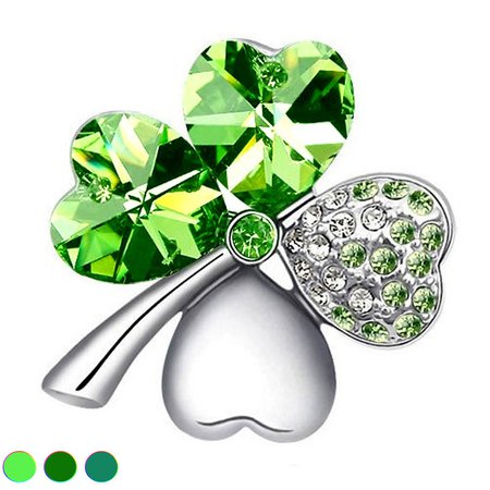 four-leaf clover brooch green | Brooches | Goudkat