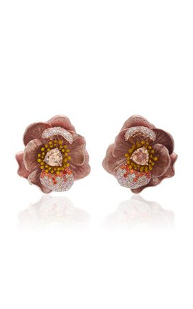 Bloom 18k Yellow Gold Multi-Stone Earrings By Anabela Chan | Moda Operandi