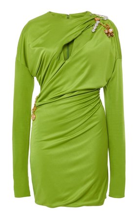 green versace dress
