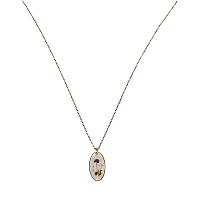 rebbie_irl’s mushroom pendant necklace | handmade, this is a real mushroom!!