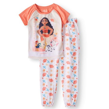 Disney Princess - Disney Moana Girl's 2-Piece Pajama Sleep Set (Little Girls & Big Girls) - Walmart.com - Walmart.com