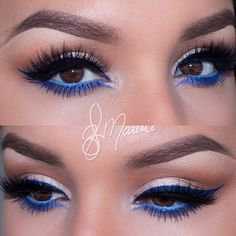 40+ Best Blue Eyeliner ideas | blue eyeliner, eyeliner, eye makeup
