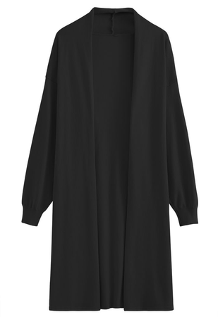black long cardigan