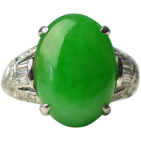 Green Citrine Oval Ring