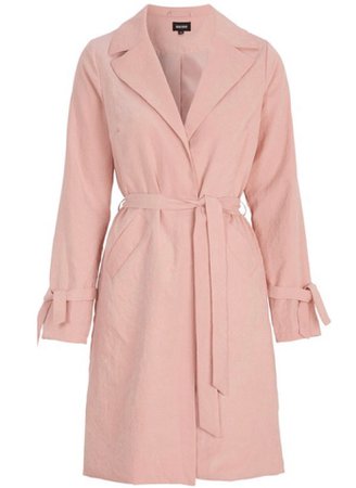 pink trench coat
