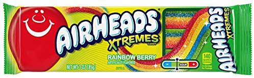 Amazon.com : Airheads Xtremes Belts Sweetly Sour Candy, Halloween Treat, Rainbow Berry, Non Melting, Bulk Movie Theater and Party Bag, 3 oz (Pack of 12) : Clothing