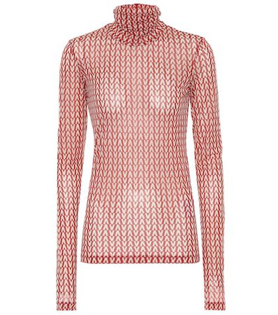Optical Valentino printed jersey top