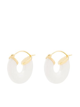 Anni Lu 18kt Gold Plated Brass Swell Hoop Earrings - Farfetch