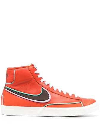 Shop Nike leather hi-top trainers with Express Delivery - FARFETCH
