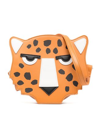 Shop orange Stella McCartney Kids cheetah shoulder bag with Express Delivery - Farfetch