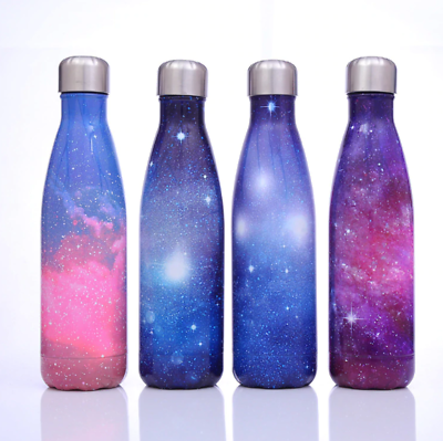 Galaxy Insulated Flask Bottle Stainless Steel 500ML Water Drink Hot Cold Gym | eBay