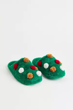 Pantofole ad albero di Natale - Verde - DONNA | H&M IT