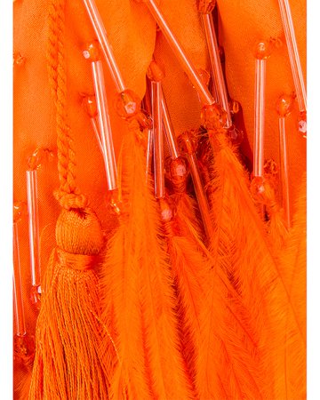 ATTICO Feather Pouch Bag in Orange | FWRD