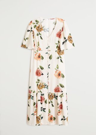 Midi floral dress - Women | Mango United Kingdom