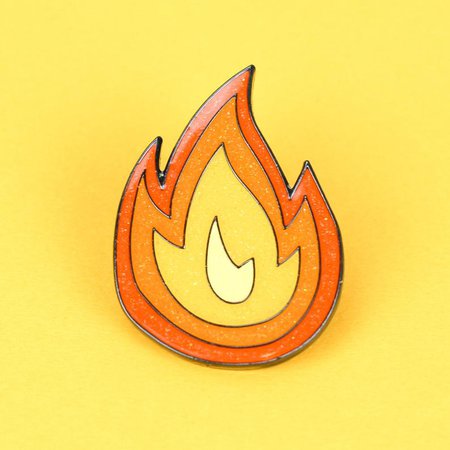 Fire Enamel Pin Lit Emoticon Soft Enamel Pin BFF Enamel | Etsy