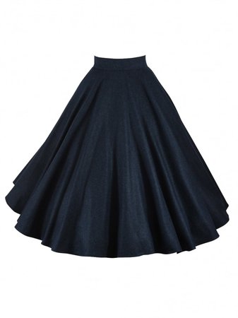 1950s Navy Circle Skirt