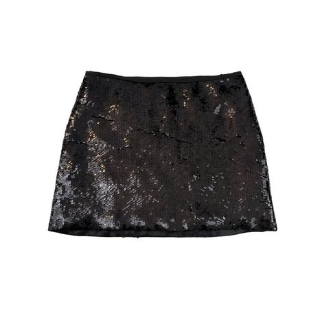 Black Sequined Mini Skirt