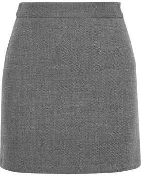 Modern Wool-blend Twill Mini Skirt