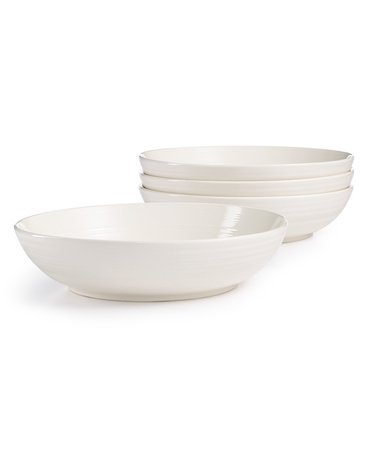 Martha Stewart Collection Color Striping Dinner Bowls, Set of 4, Created for Macy's & Reviews - Dinnerware - Dining - Macy's