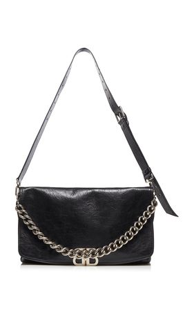 Bb Chain-Detailed Leather Shoulder Bag By Balenciaga | Moda Operandi