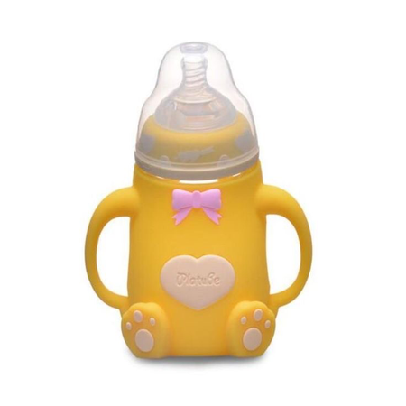 yellow bear baby bottle