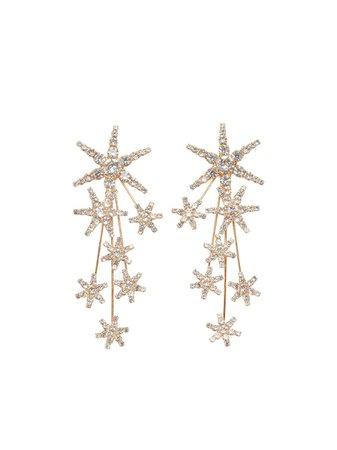 Shop Jennifer Behr Leandra crystal-embellished drop earrings with Express Delivery - FARFETCH