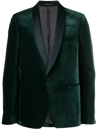 Green Paul Smith Velvet Blazer | Farfetch.com