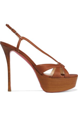 Christian Louboutin | Veracite 130 leather platform sandals | NET-A-PORTER.COM