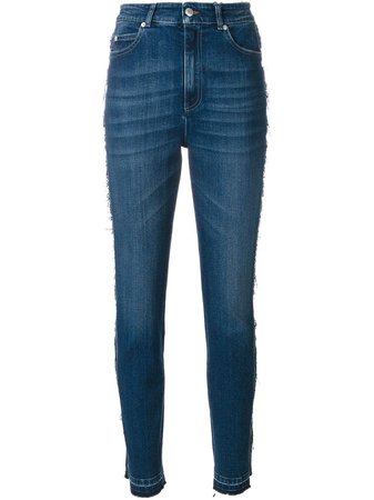 Alexander Mcqueen Skinny High Waisted Jeans 492444QJM20 Blue | Farfetch