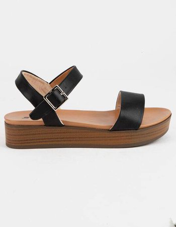 SODA Nebula Platform Black Womens Flatform Sandals - BLACK - 352350100 | Tillys