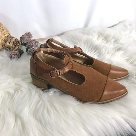 Landiao Shoes | New Cottage Core Leather Heeled Mary Jane Shoes 7 | Poshmark