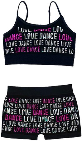 Amazon.com: Kurve Kids 2 Piece Set – Girls Top and Shorts Outfit for Dance Sports Ballet Gymnastics (Made in USA): Clothing