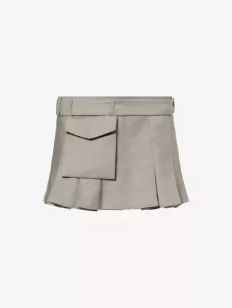 AYA MUSE - Mia patch-pocket wool-blend mini skirt | Selfridges.com
