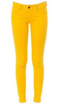 Pin My Style» Sexy - Black and Yellow Skinny Jeans for Women with Long Black Boots