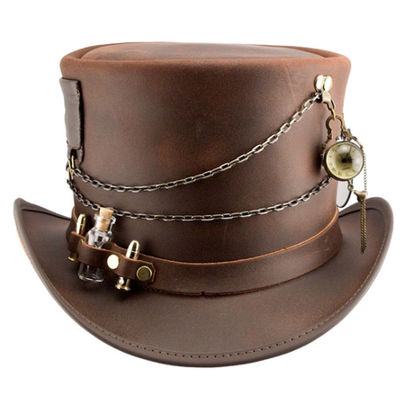 brown steampunk top hat