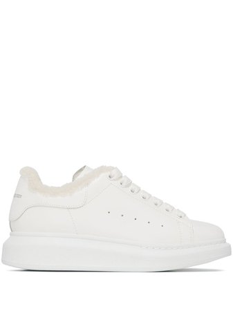 Shop Alexander McQueen Oversized shearling-lining sneakers with Express Delivery - FARFETCH