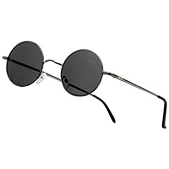 Amazon.com: CGID E01 John Lennon Polarized Sunglasses for Women Men Circle Round Retro Vintage Sun Glasses Circular Shades 2 Pack, Small 45mm, Simple Package : Clothing, Shoes & Jewelry