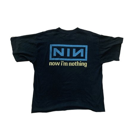 Vintage Nine Inch Nails t shirt Now I'm nothing... - Depop