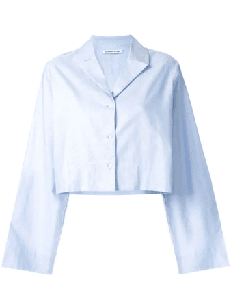 Georgia Alice Bell Sleeve Crop Top In Blue | ModeSens