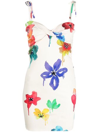 Off-White floral-print Sleeveless Dress - Farfetch