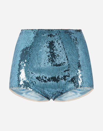 dolce and Gabbana sequin blue shorts
