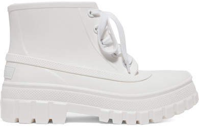 Glaston Rubber Ankle Boots - White