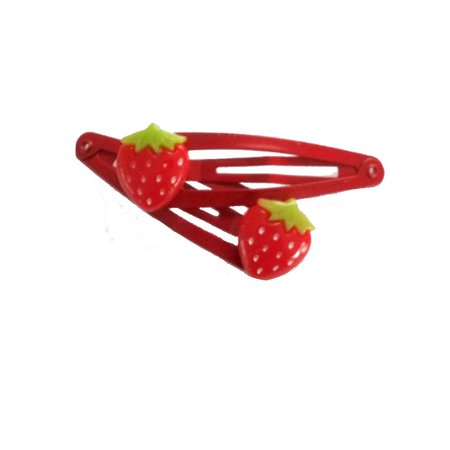 strawberry hairclips !!