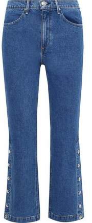 Dylan Snap-detailed High-rise Straight-leg Jeans