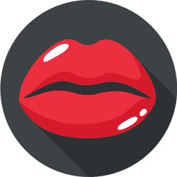 Female Red Lips Icon Sticker