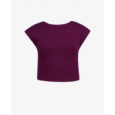 49% Off Ted Baker Micro ribbed cropped top Mid Purple - Shopcade: Style & Shopping