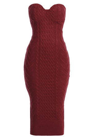 JLUXLABEL WINTER BERRY SHADES OF YOU DRESS