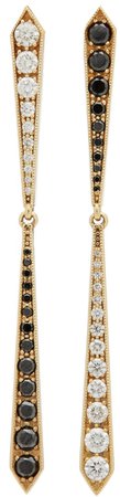 LIZZIE MANDLER 18kt Gold Double Chevron Chandelier Earrings